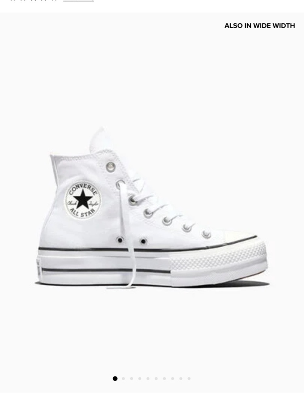 Converse High Top Platform Sneakers - White with Black Trim